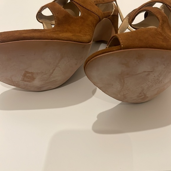 Zara Brown Suede Strappy Sandals NWT US 10 - Picture 9 of 10